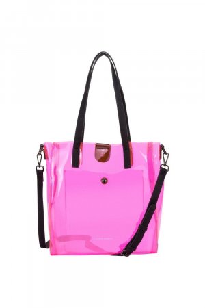 Прозрачная большая сумка Donella с двумя ремешками , розовый Claudia Canova