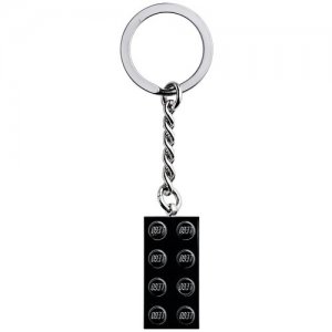 Брелок для ключей Кубик. Цвет - чёрный металл 853992 LEGO. Цвет: черный