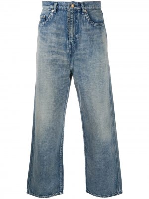 Широкие джинсы Saint Laurent. Цвет: синий