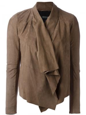 Драпированная куртка Muubaa. Цвет: коричневый