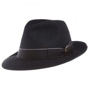 Шляпа , размер 59, черный Borsalino. Цвет: черный