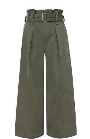 Укороченные брюки с завышенной талией и поясом Marc Jacobs. Цвет: хаки