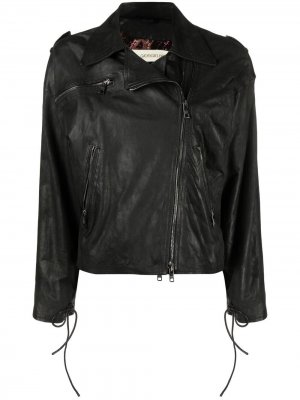 Байкерская куртка Giorgio Brato. Цвет: черный