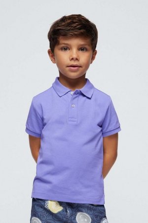 Детская хлопковая рубашка-поло, фиолетовый Mayoral
