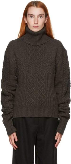 Grey Knit Volume Sweater Kim Matin. Цвет: charcoal