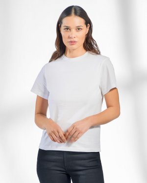 Женская футболка с круглым вырезом и короткими рукавами из 100% органического хлопка , белый Bread & Boxers