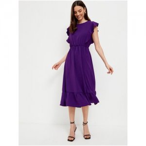 Платье женское W3S длинное без рукавов праздничное летнее офисное весеннее 2022 WE SEW. Цвет: фиолетовый
