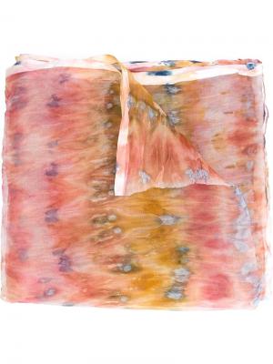 Chevron semi sheer scarf Dosa. Цвет: розовый и фиолетовый