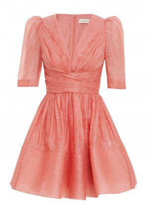 Платье ZIMMERMANN. Цвет: розовый