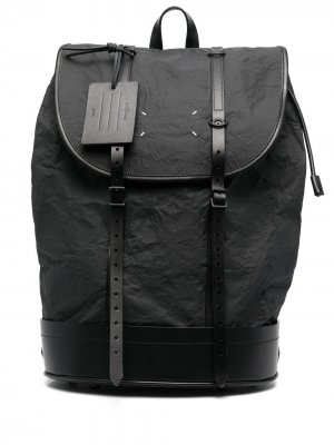 Рюкзак с контрастной окантовкой Maison Margiela. Цвет: черный