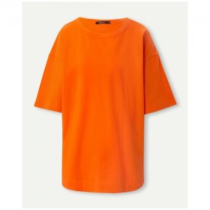 Футболка , цвет ярко-оранжевый, размер M INCITY. Цвет: оранжевый