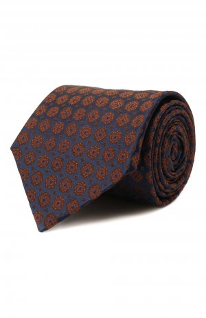 Шелковый галстук Kiton. Цвет: коричневый