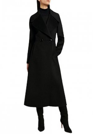 Двубортное пальто в стиле редингтон LUISA SPAGNOLI. Цвет: черный