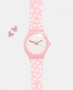Набор раскладных часов и сережек Pink Hearts Agatha Ruiz de la Prada, розовый Prada