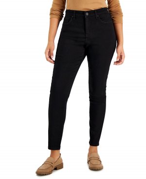 Женские джинсы скинни пышного кроя со средней посадкой, стандартной, короткой и длинной длины , черный Style & Co