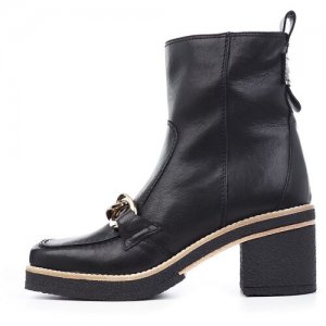 Ботинки кожаные с декоротивной пряжкой RU 35.5 / EU 36 Donna Carolina. Цвет: черный