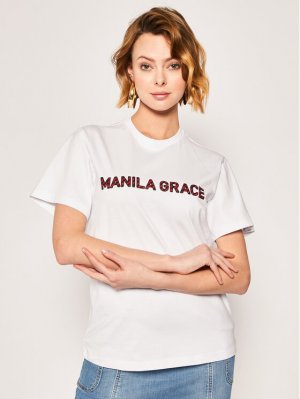 Футболка стандартного кроя , белый Manila Grace