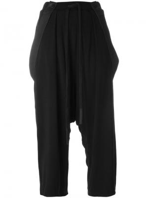Укороченные брюки с заниженным шаговым швом Lost & Found Ria Dunn. Цвет: чёрный
