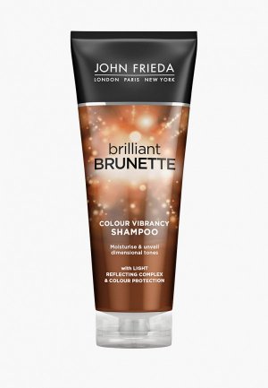 Шампунь John Frieda Brilliant Brunette COLOR VIBRANCY для сияния темных волос, 250 мл. Цвет: прозрачный
