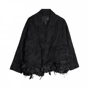 Куртка с вышивкой и оборками на подоле, цвет Черный Comme des Garçons