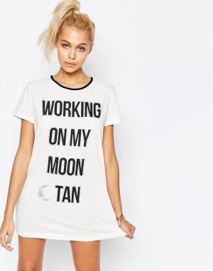 Ночная рубашка Moon Dance Minkpink. Цвет: белый