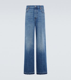 Широкие джинсы со средней посадкой , синий Valentino