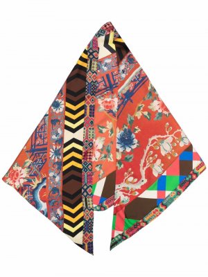 Patchwork silk scarf Pierre-Louis Mascia. Цвет: оранжевый