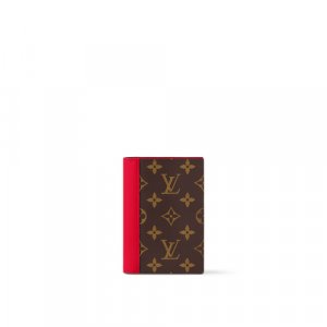 Обложка для паспорта Monogram Macassar M82862, коричневый, красный Louis Vuitton. Цвет: коричневый/красный