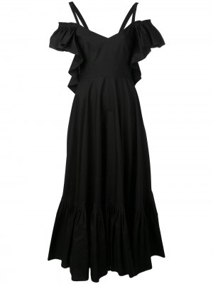 Длинное платье Alberta Ferretti. Цвет: черный
