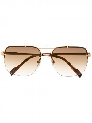 Солнцезащитные очки-авиаторы Cutler & Gross. Цвет: черный