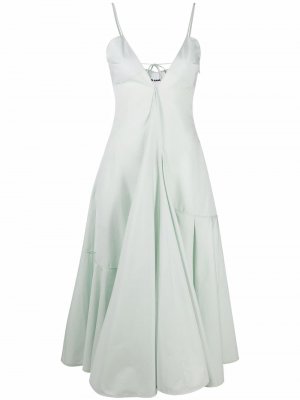 Платье А-силуэта с вырезом халтер Jil Sander. Цвет: зеленый