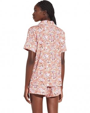 Пижамный комплект Gisele Printed - Relaxed Short PJ Set, цвет Fiore Rose Cloud/Ivory Eberjey