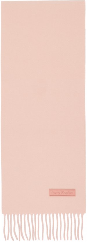 Розовый шерстяной шарф с бахромой Acne Studios