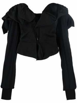 Деконструированная блузка с открытыми плечами Vivienne Westwood. Цвет: черный