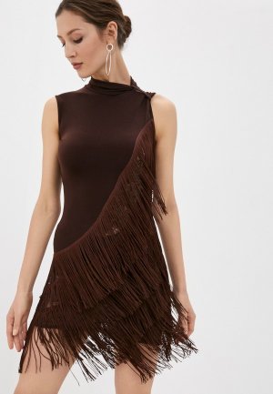 Платье и шорты AltraNatura. Цвет: коричневый