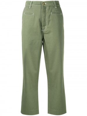 Укороченные брюки Loewe. Цвет: зеленый