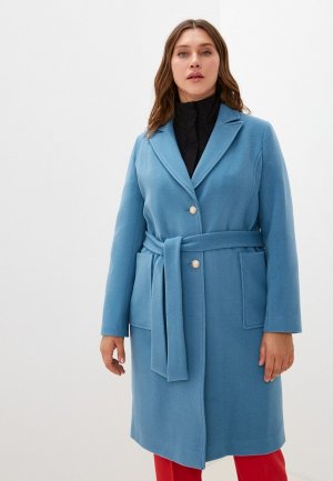 Пальто Electrastyle. Цвет: голубой