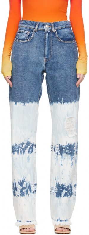 Синие джинсы-бойфренды Nina Ricci