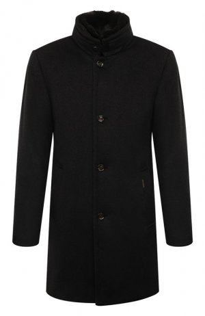 Пальто из шерсти и кашемира Bond-FUR-LE Moorer. Цвет: синий