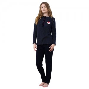 Пижама Женская RP224 / Из модала Костюм домашний Итальянское качество Трикотажная блуза + брюки Giotto. Цвет: фиолетовый