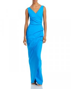 Платье без рукавов с V-образным вырезом Zalfa , цвет Blue Chiara Boni La Petite Robe