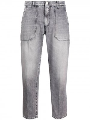 Укороченные джинсы с эффектом потертости Nine In The Morning. Цвет: серый