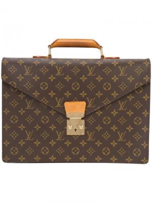 Деловой портфель с монограммой Louis Vuitton Vintage. Цвет: коричневый