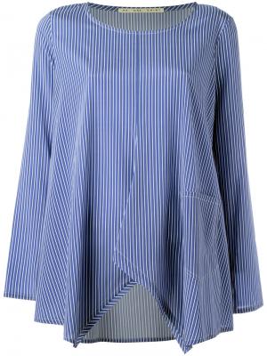 Полосатая блузка Mr Mrs Shirt. Цвет: синий