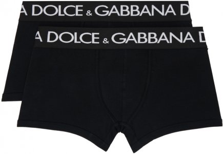 Комплект из двух черных боксеров , цвет Nero Dolce&Gabbana