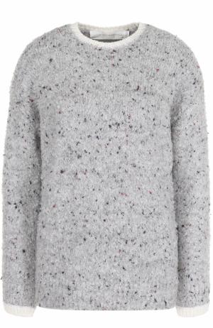 Пуловер прямого кроя с круглым вырезом Victoria, Victoria Beckham. Цвет: светло-серый