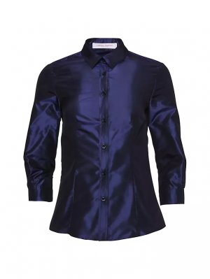 Фирменная блузка из тафты , цвет midnight Carolina Herrera