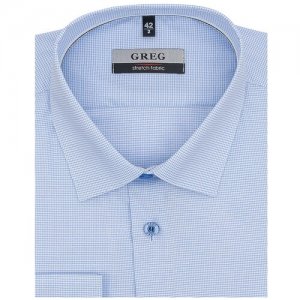 Рубашка , размер 174-184/44, голубой GREG. Цвет: голубой