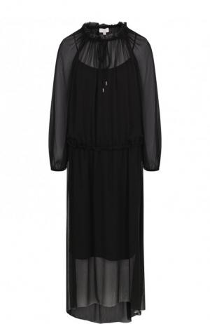 Приталенное платье-миди с длинным рукавом Escada Sport. Цвет: черный