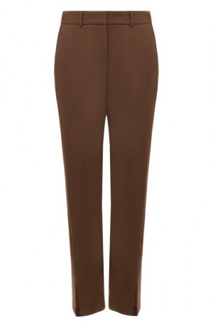 Шерстяные брюки Balmain. Цвет: коричневый